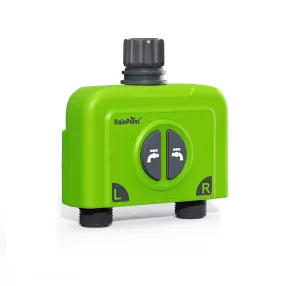   RainPoint® HTV245FRF - Valvola di irrigazione a 2 zone per rubinetto da giardino - Portata 250 m, misurazione del flusso, controllo app.