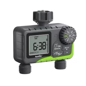   RainPoint® ITV205 - valvola di irrigazione montata su rubinetto da giardino - 2 uscite controllabili separatamente
