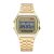 Orologio al quarzo retrò - colore oro, design impermeabile (IP44), cassa in acciaio inossidabile