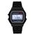 Orologio al quarzo retrò - colore Nero , design impermeabile (IP44), cassa in acciaio inossidabile