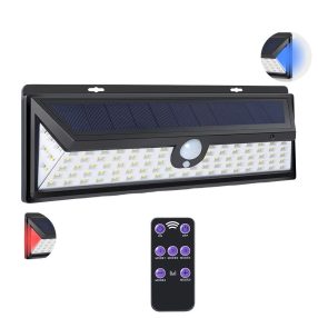 Lampada solare da esterno - Somoreal SM-OLT4 con rilevatore di movimento, Bianco freddo (6500K) resistente all'acqua IP64