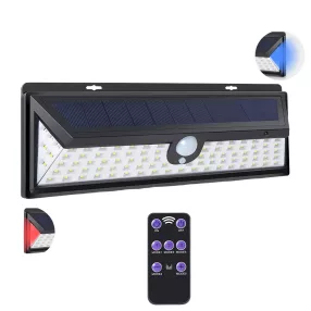 Lampada solare da esterno - Somoreal SM-OLT4 con rilevatore di movimento, Bianco freddo (6500K) resistente all'acqua IP64