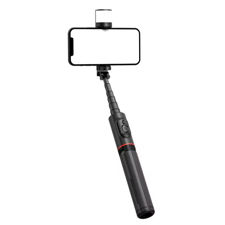 Treppiede Selfie Stick Allungabile Con Telecomando Bluetooth &ndash; Universale &ndash; Arrango Nero