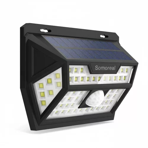 Lampada solare da esterno - Somoreal SM-OLT1 con rilevatore di movimento, resistente all acqua IP64