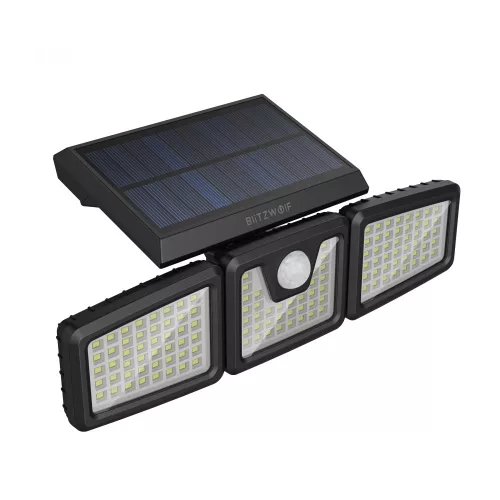 Lampada solare da esterno - Somoreal SM-OLT4 con rilevatore di movimento, Bianco freddo (6500K) resistente all acqua IP64