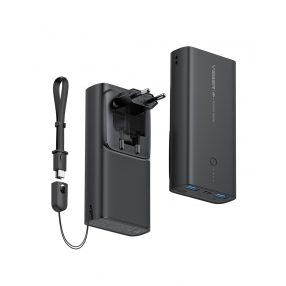   Veger ACE100 - il primo power bank e caricatore da muro al mondo due in uno - 10000mAh - Indicatore di carica a LED, potenza di ricarica PD 20W