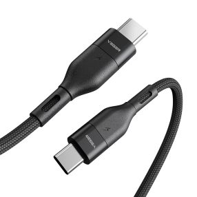   Veger CC01 - 60W USB Type-C - Cavo USB Type-C - 120 cm, ricarica 60W, rivestimento in tessuto perlato - nero