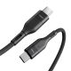 Veger CC01 - 60W USB Type-C - Cavo USB Type-C - 120 cm, ricarica 60W, rivestimento in tessuto perlato - nero
