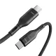 Veger CC01 - 60W USB Type-C - Cavo USB Type-C - 120 cm, ricarica 60W, rivestimento in tessuto perlato - nero