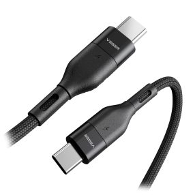   Veger CC02 - 100W USB Type-C - Cavo USB Type-C - 150 cm, ricarica 100W, rivestimento in tessuto perlato - nero