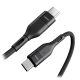 Veger CC02 - 100W USB Type-C - Cavo USB Type-C - 150 cm, ricarica 100W, rivestimento in tessuto perlato - nero