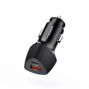   Veger CC50 caricabatteria da auto a doppia porta - 38 W / 7,6 A potenza di carica 1xPD20W QC18W