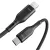 Veger CL01 - Cavo USB Type-C 3A - Apple Lightning - 120 cm, ricarica 3A, rivestimento in kevlar (tessuto perlato) - nero