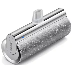   Veger Lipstick-C Power Bank cu conector USB Type-C - 5000mAh, pentru toate produsele USB Type-C, încărcare PD3.0 - Argento