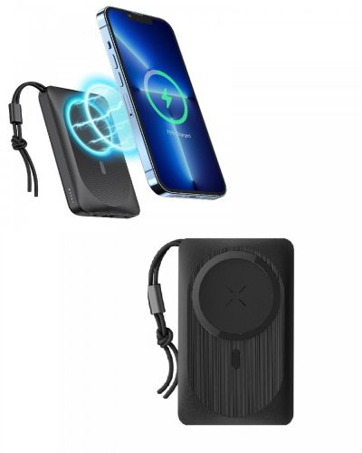 Veger MagOn - Power Bank Wireless Magnetico - 10000mAh, carica 3 dispositivi contemporaneamente, dimensioni e peso contenuti - Nero