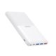 Power bank Veger S22 - capacità 20000mAh, design ultrasottile e antiscivolo, ricarica simultanea di 4 dispositivi, indicatore di carica LED - bianco