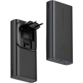   Vrurc W1146 - il primo power bank e caricatore da muro al mondo due in uno - 10000mAh - Indicatore di carica a LED, potenza di ricarica PD 20W