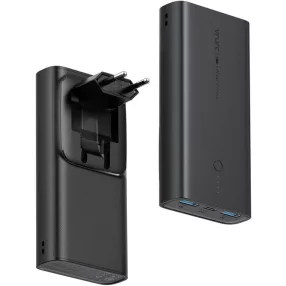   Vrurc W1146 - il primo power bank e caricatore da muro al mondo due in uno - 10000mAh - Indicatore di carica a LED, potenza di ricarica PD 20W